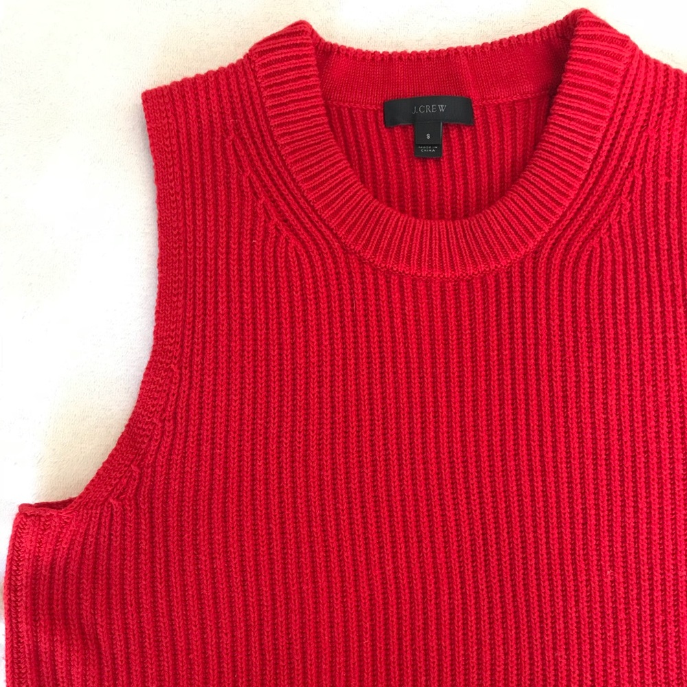 J.Crew like new red sleeveless tunic sweater vest